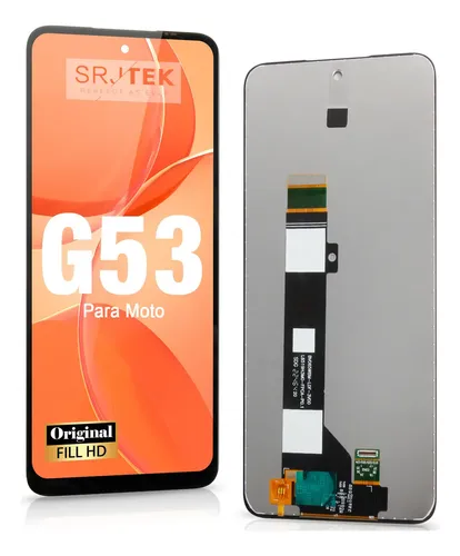 Srjtek Tela Frontal Para Moto G53 5g Xt2335-2 Display Sem Aro Preto