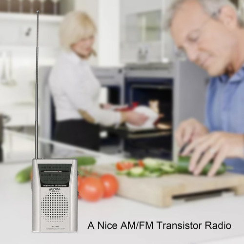 Indin Bc-r60 Am Fm - Radio Portátil De Bolsillo Con Batería