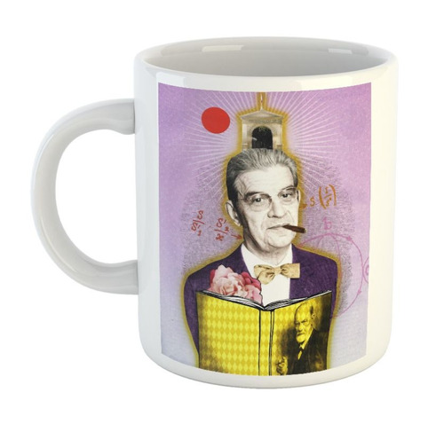 Taza De Ceramica Psicologia Jacques Lacan Pop Art M2