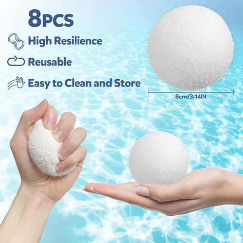 8 Peças De Bolas De Espuma Para Spas, Banheira De Hidromassa