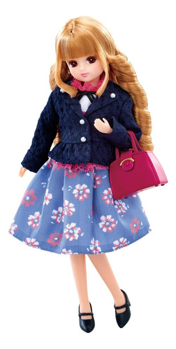 Licca Chan Muñeca Girly Fleurage Saco Azul Vestido Especial
