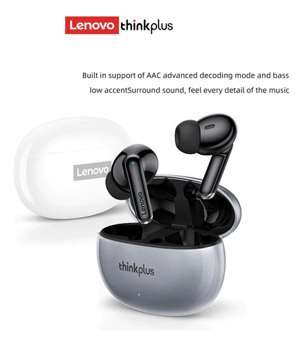 Auriculares Lenovo Thinkplus Xt88 Bluetooth 5.3 Color Negro