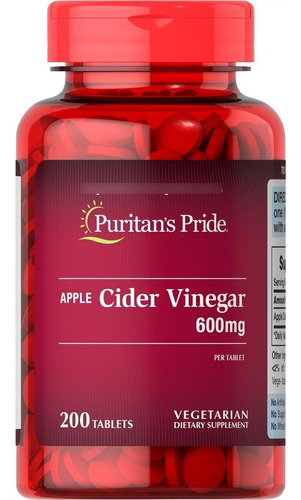 Vinagre De Manzana En Pastillas Puritans Pride Apple Cider 