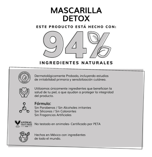 Imagen 7 de 10 de 1 Mascarilla Facial Hidratante + 1 Mascarilla Facial Detox
