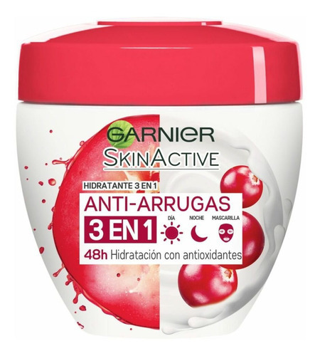Garnier Crema Facial Anti Arrugas 3 En 1 X 200 Ml Tipo De Piel Normal