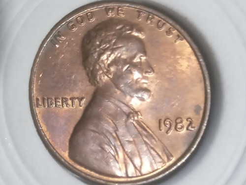 Moneda Penny 1982 Grande Error 2=z Cobre 3.1g Escases Cobre 