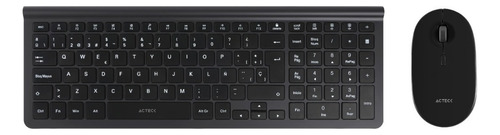 Combo Multidispositivo 2 En 1 Teclado + Mouse 2.4ghz Mk675 Color del teclado Negro