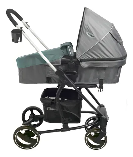 Coche de paseo travel system Bebesit Coches Alfa travel system 2023 SL505P negro con chasis color blanco