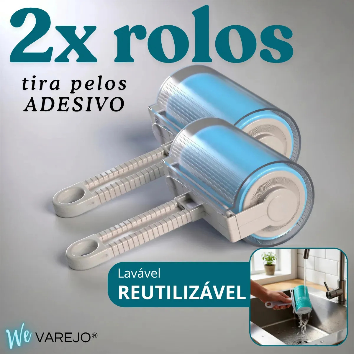 2 Rolos Tira Pelos Adesivo We Varejo Lavável Reutilizável Silicone Sintético Emborrachado Rolinho Papa Bolinhas Removedor Fiapos Pelos Roupas Sofá