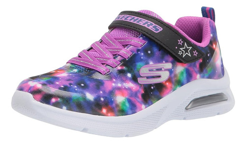 Skechers Kids Girls Microspec Max-spiral Galaxy Sneaker, Neg