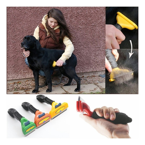 Cepillo Deslanador Pelo Perro O Gato Mascota Chico Grande Pelo Corto Para Perros / M