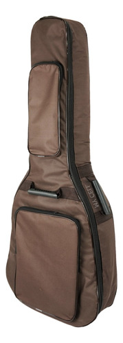 Capa De Violão Marrom Folk Acolchoada Modelo Luxo Case Bag 