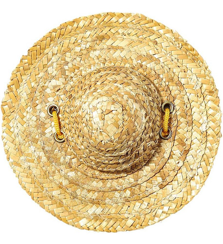 Popetpop Sombrero De Paja Ajustable Para Chihuahua, Gorra De