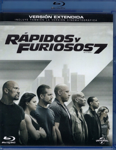 Rapidos Y Furiosos 7 Siete Vin Diesel Pelicula Blu-ray