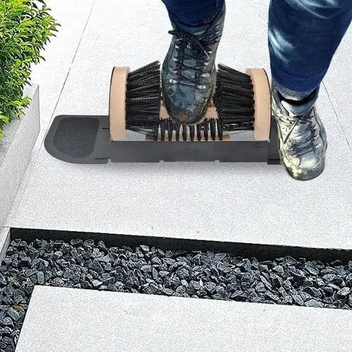 Rascador De Barro Para Zapatos - Cepillo Exterior De Madera Y Metal - Para Botas De Trabajo O Senderismo