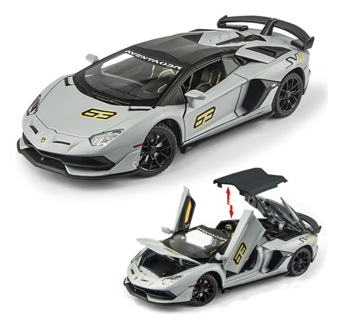 Lamborghini Aventador Svj63 Roadster Miniatura Metal Coche