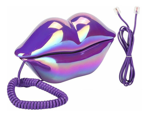 Wx3016 Creative Purple Lip Teléfono  Decoración Vinta...