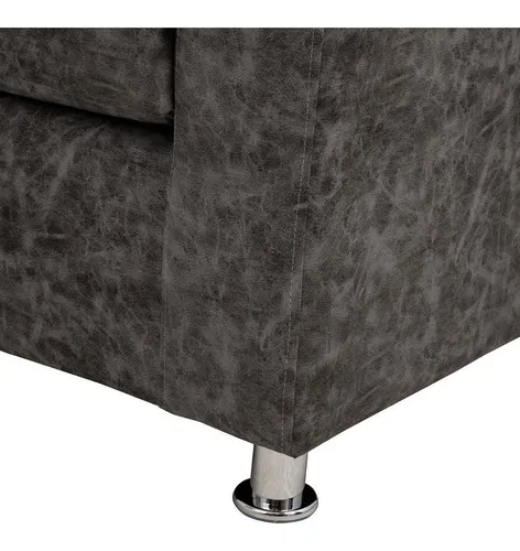 Living George 32 Cuero Auris Gris / Muebles América