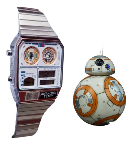 Reloj De Lujo Star Wars Retro Vintage Para Hombre Acero Inox