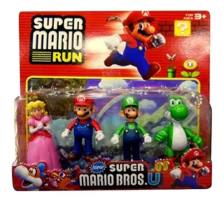 Muñecos Super Mario Run - Blister X 4 Personajes