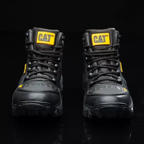 Bota Preta Para Moto Cat Com Ca Bota De Bico Pvc Impermeavel