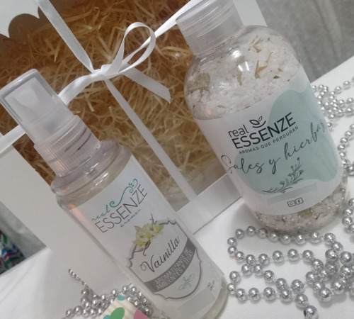 Gift Box Set Regalo Sales Baño + Aromatizante Ambiente Telas