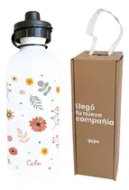 Comprar Botella Floral Personalizada Con Nombre + Caja De Regalo