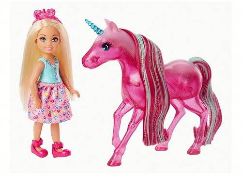 Muñeca Barbie Chelsea Con Unicornio Original Mattel
