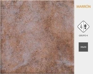 Ceramica Cortines 30x30 Rustico Marron 1°                   