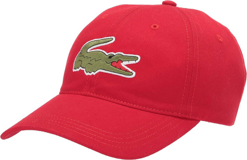 Gorra Lacoste  Men's Big Croc Twill Adjustable Red Rk4711-51