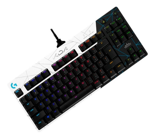 Imagen 2 de 5 de Teclado gamer Logitech Pro Series G Pro QWERTY GX Brown Tactile inglés US color kda con luz RGB
