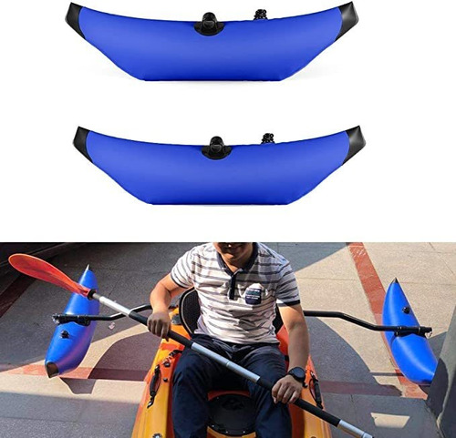 Lixada 2pcs Kayak Inflable De Pvc Outrigger Canoa Kayak Pesc