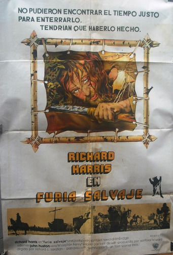 Afiche Original Película Furia Salvaje Con Richard Harris