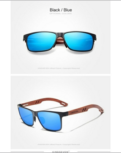 Imagen 2 de 10 de Lentes Gafas Polarizados Gafas De Sol De Madera Y Aluminio