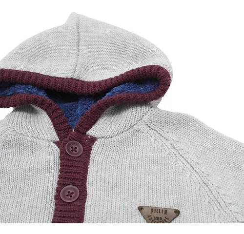 Chaleco Con Capucha Bebé Niño Gris Pillin (pvv903gri)