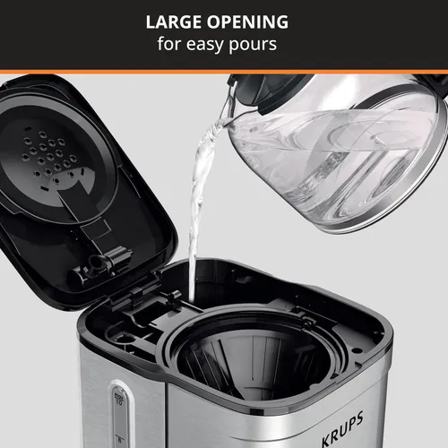 Krups Cafetera De 10 Tazas Simply Brew De Acero Inoxidable,.