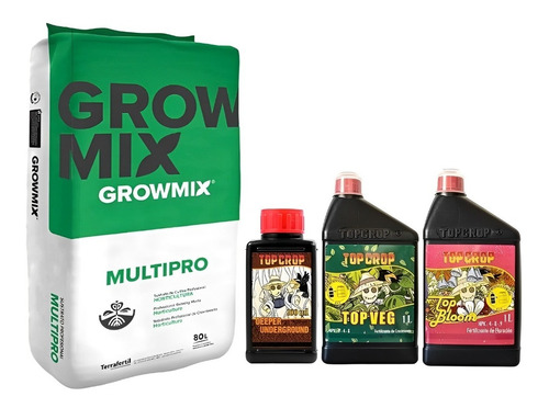  Multipro Growmix 80lts Top Crop Under 100ml Veg Bloom 1l