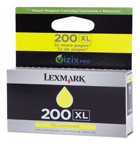 Cartucho Lexmark 200xl Amarillo Original 14l0177 4000 5500