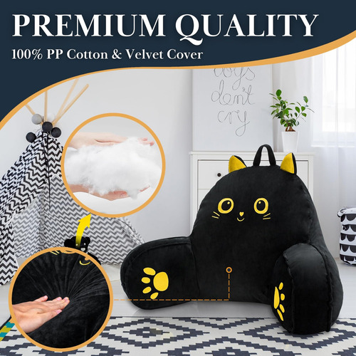 Qcats Almohada De Lectura Con Respaldo Y Soporte Para Brazos