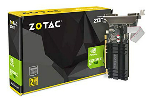 Tarjeta Gráfica Zotac Gt 710 2gb Ddr3 Pci-e2.0 - Perfil Bajo