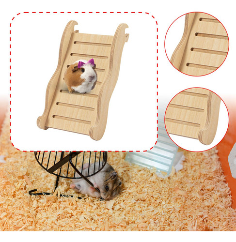 Escalera De Madera Para Hámster, Conejera, Rampa, Juguete S