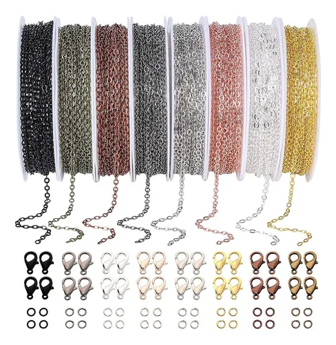 comprar Collar 24m Cadenas Rollo 8 Colores Cadenas Para Hacer Joyas