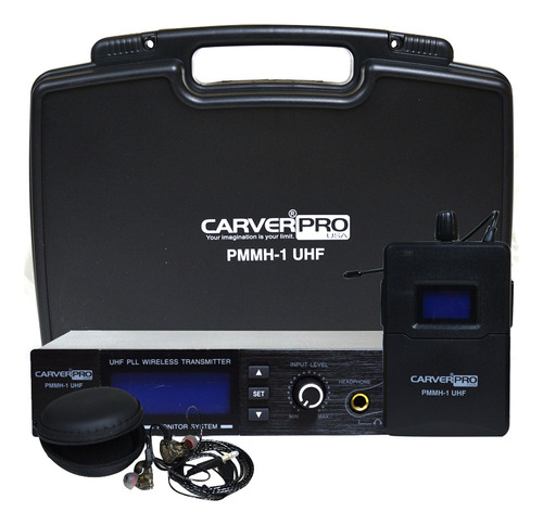 Sistema De Monitoreo Uhf Pmmh-1 Uhf Con Case Carverpro