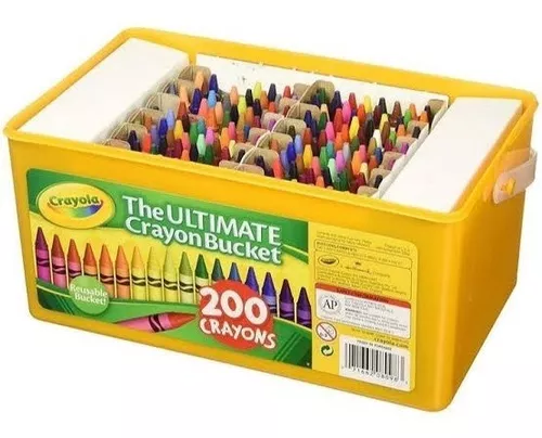 Crayolas Caja Reusable 200 Piezas Ultímate Crayon Bucket