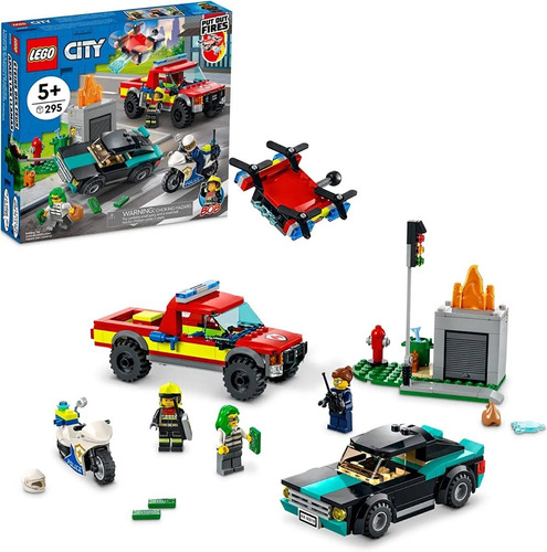 Lego Bomberos Y Persecución Policial 295 Piezas (60319)