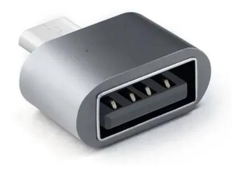 Adaptador Otg Usb X V8 Micro Usb Para Smartphones Prata