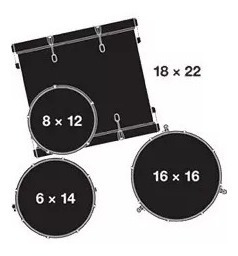 Bateria 4 Piezas Cereza Gretsch Catalina Maple 22 Cm1e824s