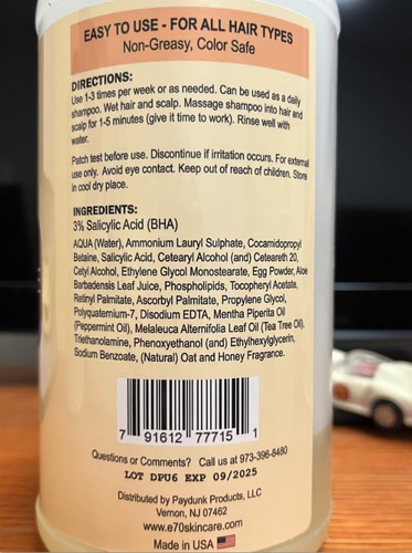Conjunto Shampoo E Condicionador, Shampoo Salicílico Para Fo