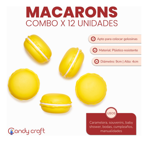 Souvenir Macaroon Golosinero Grande X 12unis