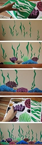 Crea Un Mural De Arrecife De Coral Marinas Océano De L...